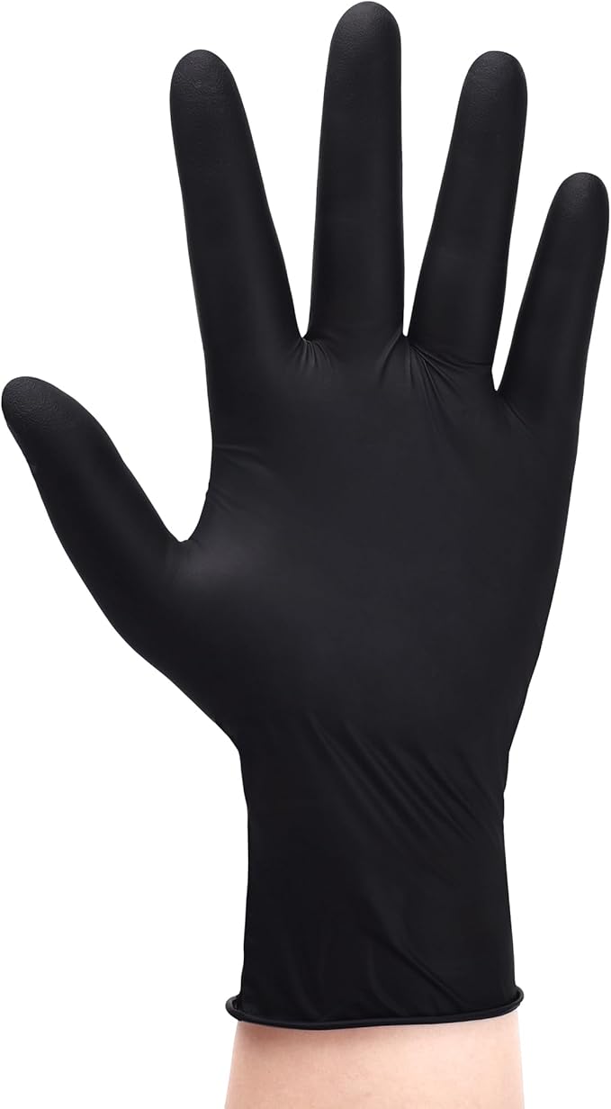 Schneider Black Nitrile Exam Gloves, 5 Mil Disposable Gloves, Latex Free & - Image 2