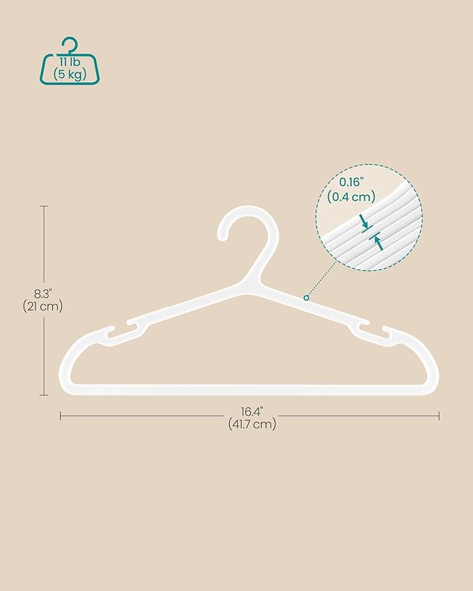 SONGMICS Clothes Hangers, Plastic Hangers, - Image 5