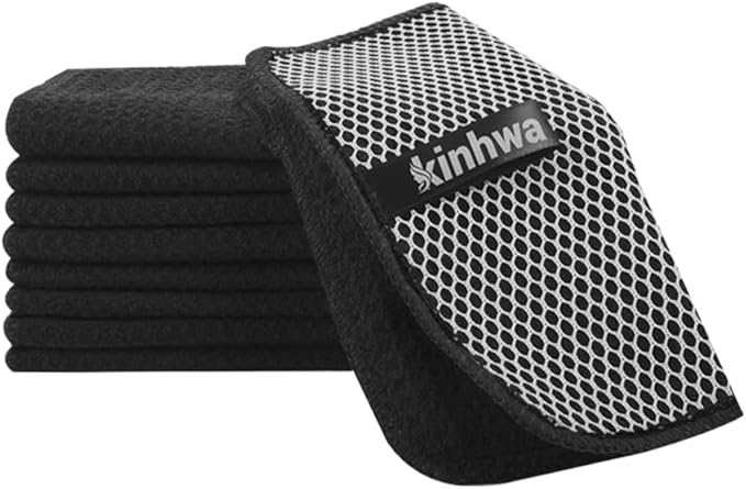KinHwa Kitchen Washcloths for Dishes Absorbent Microfiber Dish Cloths Quick Dry by KinHwa