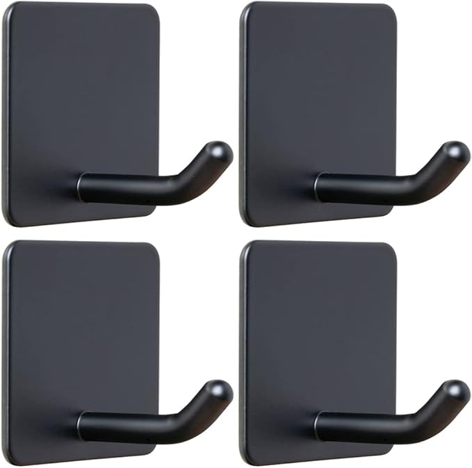 FOTYRIG Adhesive Towel Hooks No Drill Wall Hooks Stick on Wall Hangers Shower by FOTYRIG