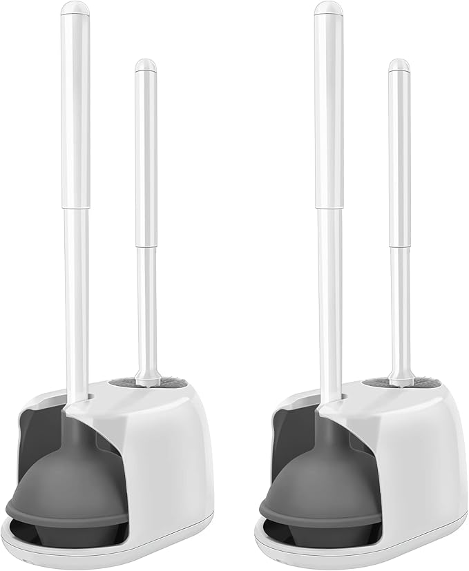 SetSail Toilet Brush and Plunger Set, 2 Packs Toilet Plungers by SetSail