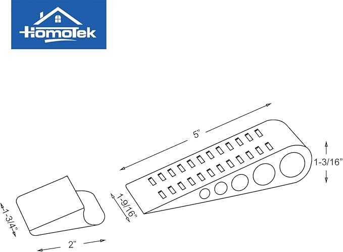 HOMOTEK 4 Pack Wedge Rubber Door Stops Door Chucks Stoppers Wall Protector - Image 3