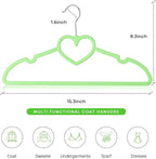 Plastic Hanger 20 Pack, Space Saving, Heart-Shaped, 360° Swivel Hook - Image 2