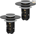 Hibbent 2 Pack 3 in 1 Bathroom Sink Drain Strainer, Universal Pop Up Stopper by Hibbent