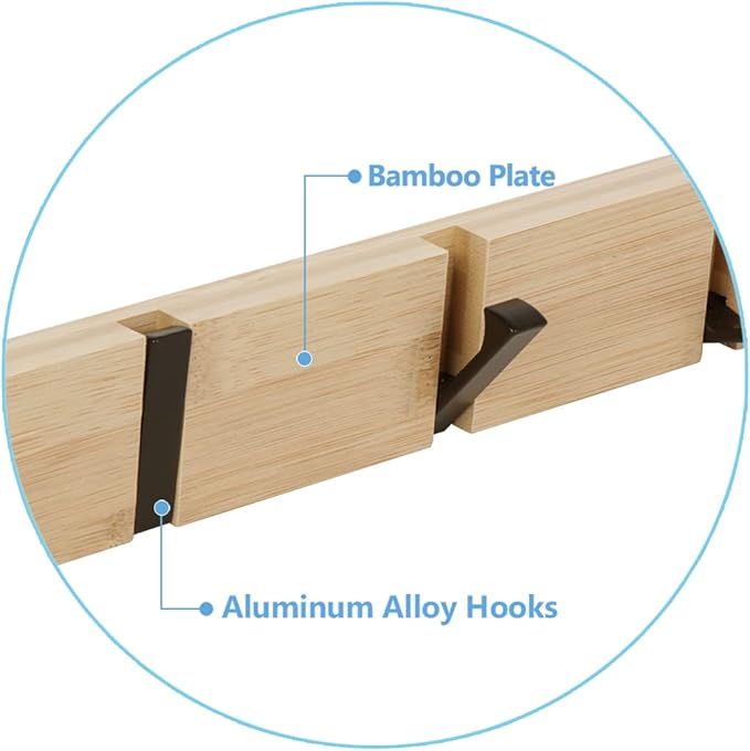 JSVER Coat Rack Wall Mount Coat Hooks, Coat Hooks Wall Mounted - Image 3