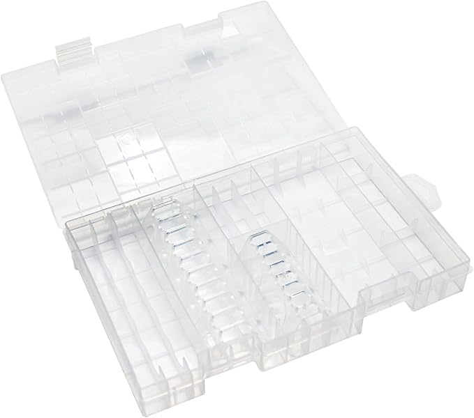 Fielect AAA/AA/C/D Battery Storage Case Holder Organizer Box Transparent by Fielect