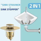 Universal Bathroom Sink Stopper, Pop Up Sink Stopper - Image 2