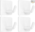 VIS'V Adhesive Hooks, Heavy Duty Shower Wall Stick on Hooks, Waterproof by VISV