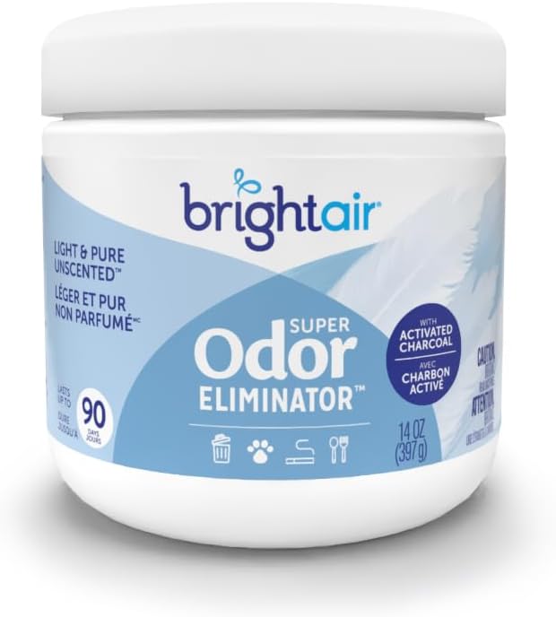 Bright Air 14 oz Odor Eliminator Gel, Light & Pure Unscented, Case of 6 - Image 5