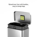 EKO Madison Brushed Stainless 50 Liter/13.2 Gallon Step Trash Can - Image 2