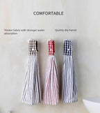 2 Pcs Kitchen Cotton Classical Striped Towel/Absorbent Towel/Hanging - Image 9