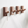 HomeDo Adhesive Wall Hooks Hat Rack, Wooden Coat Hooks Wall Mounted, Decorative by HomeDo