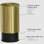 9 Liter/2.4 Gallon, Brass Small Trash can, Living Room, Bathroom，Restaurant - Image 4
