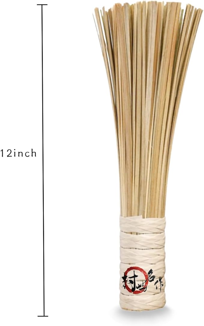 12-Inch Bamboo Wok Brush, Flat Brush, Kitchen Cleaning Brushes - Image 3