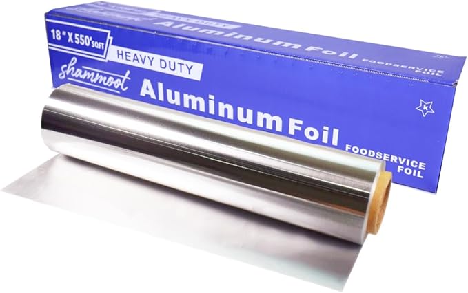 Extra Heavy Duty Aluminum Foil Roll 18" x 550 Sq Ft | Commercial Grade tin foil by Shammoot