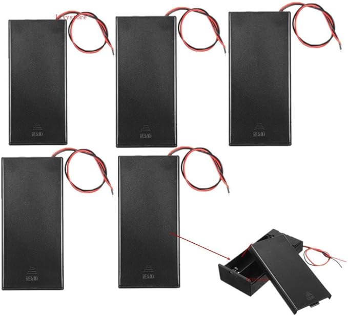 Plastic 18650 Battery Storage Case 2 Slots x 3.7V by Ltvystore