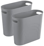 rejomiik Small Trash Can, Slim Garbage Can Plastic Waste Basket by rejomiik