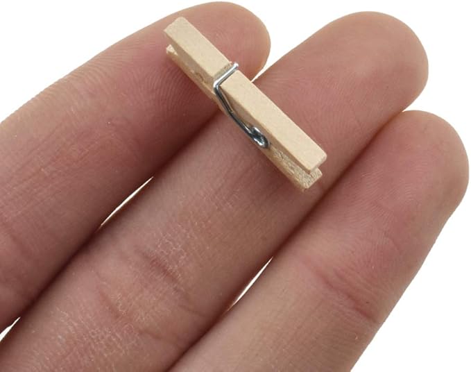 HAHIYO Wooden Clothes Pins Clothespins Mini Do NOT Fall Apart 1 inches Length by HAHIYO