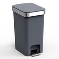 Bathroom Trash Can with Lid, 2.6 Gallon /10 Liter Small Garbage Can, Press Top by accep