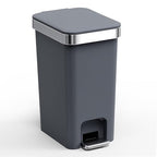 Bathroom Trash Can with Lid, 2.6 Gallon /10 Liter Small Garbage Can, Press Top by accep