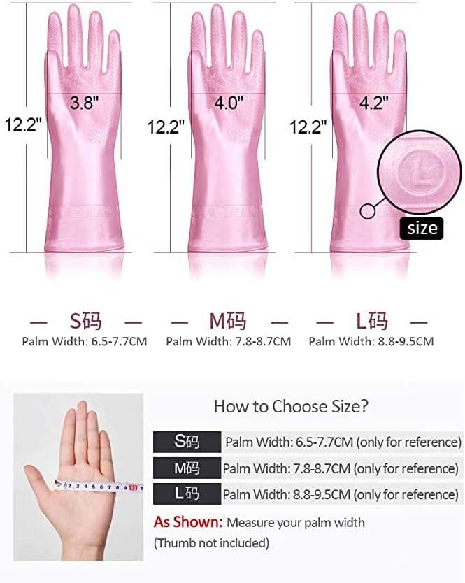 Alimat PluS 1 Pack Reusable Cleaning Gloves Latex Free, Dishwashing Gloves - Image 2