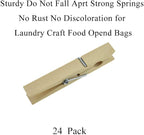 HAHIYO Wooden Clothes Pins Clothespins Large Do NOT Fall Apart 2.87 inches - Image 5