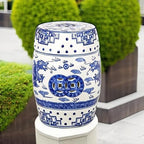 SAFAVIEH Castle Gardens Collection – Dragon’s Breath Blue Glazed Ceramic Chinoiserie Indoor/Outdoor Garden Stool (ACS4554A) - Image 6