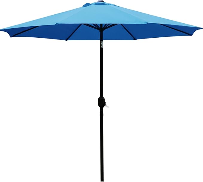 Sunnyglade 9' Patio Umbrella Outdoor Table Umbrella with 8 Sturdy Ribs (Blue) by Sunnyglade