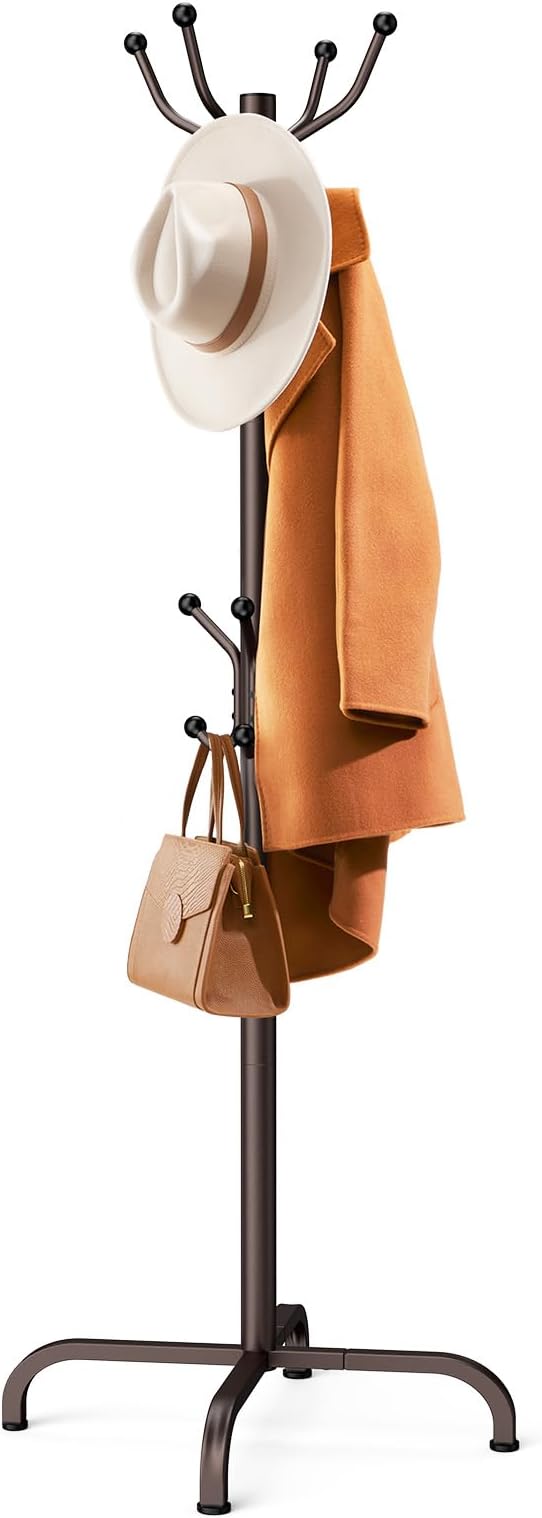 Pipishell Coat Rack with 14 Hooks, Freestanding Coat Rack Stand by Pipishell