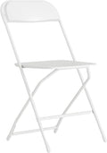 Flash Furniture Hercules Series Plastic Folding Chair - White - 650LB Weight Capacity Comfortable Event Chair - Lightweight Folding Chair by FlashFurniture