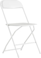 Flash Furniture Hercules Series Plastic Folding Chair - White - 650LB Weight Capacity Comfortable Event Chair - Lightweight Folding Chair by FlashFurniture