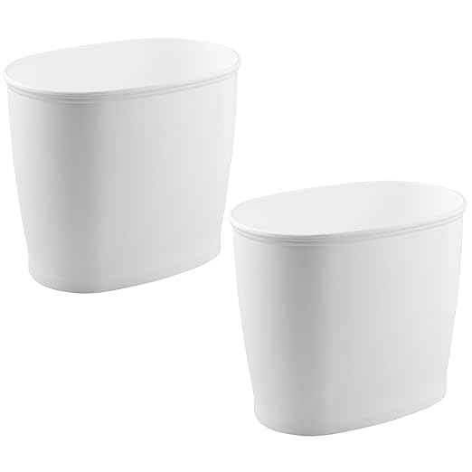 iDesign Slim Plastic Bathroom Trash Can, Small Garbage Bin - Image 7
