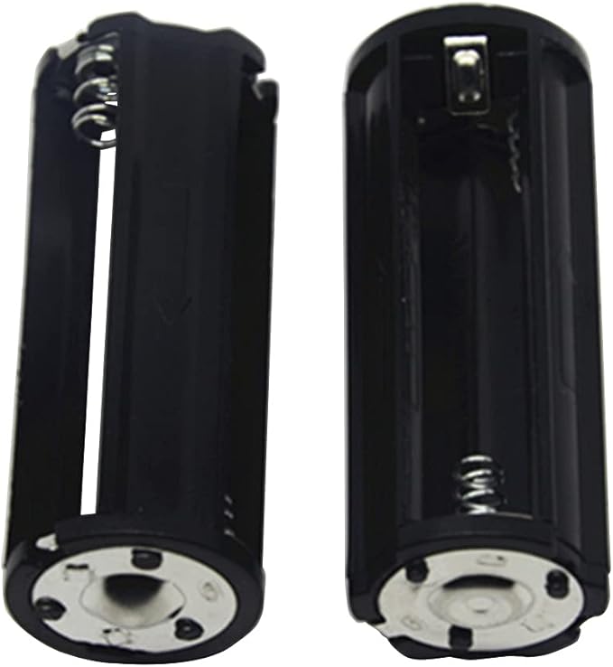 Battery Holder 2PCS Black Cylindrical 3x1.5V Battery Storage Adapter - Image 6
