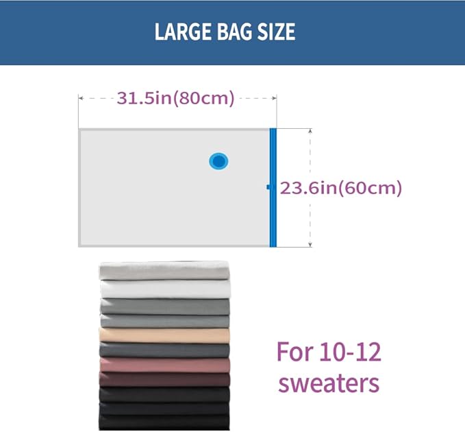 7 Pack Large Space Saver Vacuum Storage Bags - Image 5