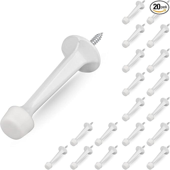 HOMOTEK 20 Pack Heavy Duty Solid Rigid Door Stop by HOMOTEK
