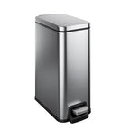 Slim Bathroom Trash Can with Lid Soft Close, 1.6 Gallon Stainless Steel Garbage by Veelesa