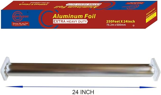 24 Inch Extra Wide Extra Heavy Duty Aluminum Foil Roll, 24 Inch Width x 250 - Image 2