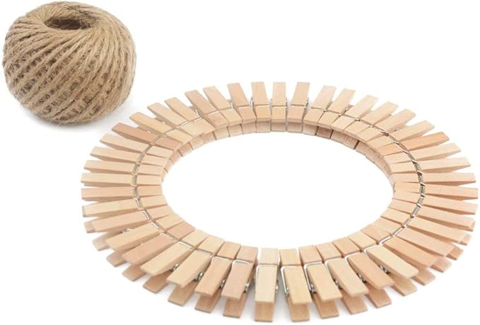 COOLAKE Wooden Clothes Pins 1.38 Inch 100 Pack Mini Photo Paper Peg Clips - Image 3