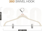 Korpai 36-Pack Beige Velvet Hangers - Image 2