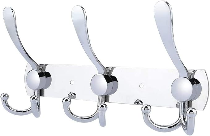 Coat Rack Wall Mounted, 3 Tri Stainless Steel Coat Hook by YUNISS