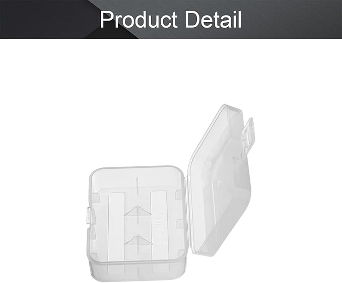 Fielect 18500 Battery Storage Case Box Holder Organizer Transparent, 2 Capacity - Image 4