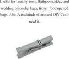 HAHIYO Silver Wooden Clothes Pins Clothespins Mini Do NOT Fall Apart 1 inches - Image 5
