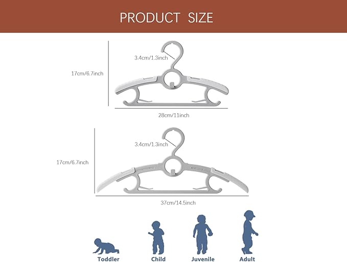 Baby Nursery Closet Hangers, Ultra Thin Non-Slip and Extendable Laundry Infant - Image 2