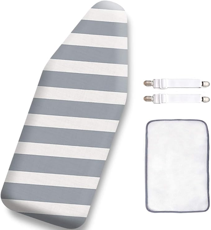 SheeChung 12.5 x 32 Inch Small Ironing Board Cover and Pad, Cotton Cover & by SheeChung