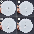 GORGECRAFT 2 Sets 18cm Mosquito Net Ceiling Hook Canopy Hooks Flower Shape - Image 5