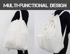 100% Breathable Cotton Canvas Laundry Backpack Bags - Image 2