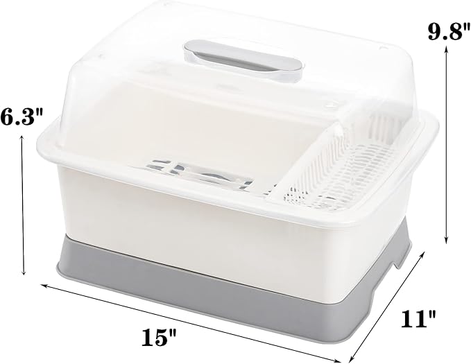Lyellfe Plastic Dish Drying Rack, Bottle Dryer Holder - Image 2