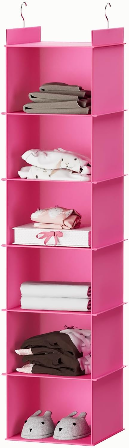 YOUDENOVA Hanging Closet Organizer, 6-Shelf Closet Hanging Shelves by YOUDENOVA