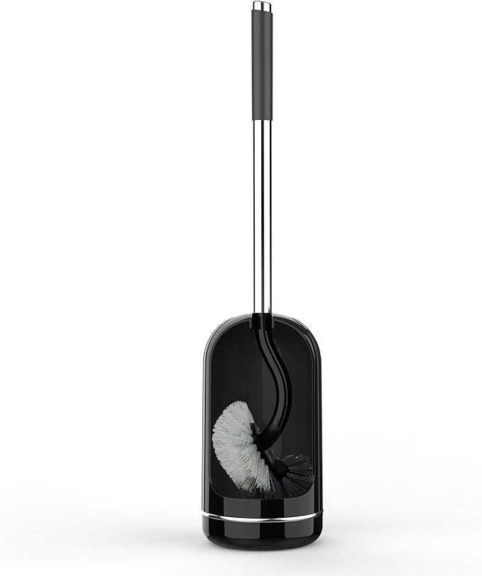 SetSail Toilet Brush and Holder Set, Compact Size Curved Toilet Bowl Brush by SetSail