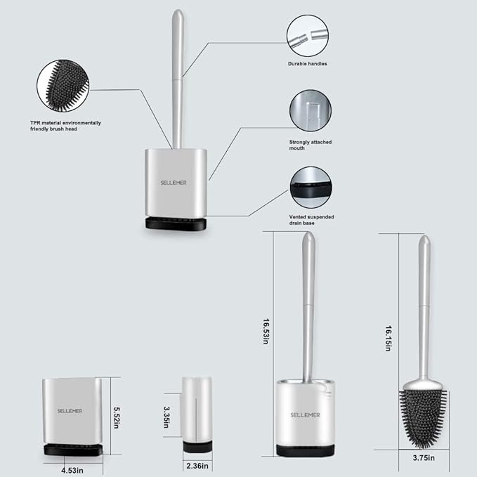 Sellemer Toilet Brush and Holder Set - Image 6